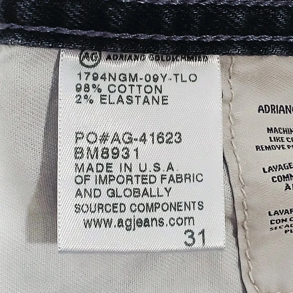 AG-ed Mens Denim Jeans The Everett Slim Straight Leg SZ 31x28 Med Wash Classic‎